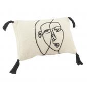 Photo NCO2631 : Coussin en coton Visage