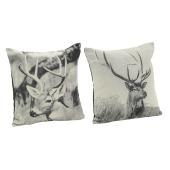 Photo NCO2820 : Coussin cerfs en coton