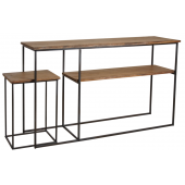 Photo NCS1370 : Console avec table en bois et métal