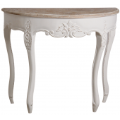 Photo NCS1410 : Console demi-lune en manguier blanc