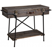 Photo NCS1440 : Wood and metal suitcase console