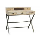 Photo NCS1590 : Pine wood and metal desk