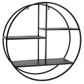 Photo NEM1370 : Round black metal shelves