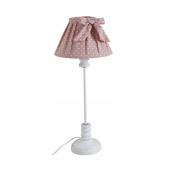 Photo NLA1842 : Lampe en bois et coton rose