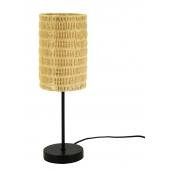 Photo NLA2810 : Natural rattan lamp with metal leg