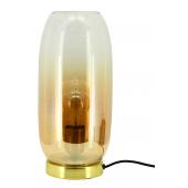 Photo NLA2900V : Lampe à poser en verre ambré et métal doré