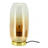 Photo NLA2900V : Amber glass and brass table lamp Ashoka