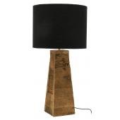 Photo NLA3070 : Lampe trapèze en bois recyclé et coton