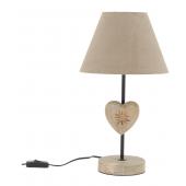 Photo NLA3180 : Metal lamp with wooden heart