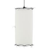 Photo NLA3460 : White cotton long lampshade