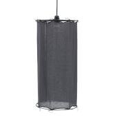 Photo NLA3480 : Charcoal black cotton long lampshade