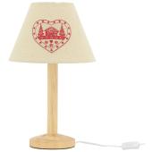 Photo NLA4360 : Lampe à poser en pin et lin