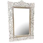 Photo NMI2040V : Miroir en manguier blanchi