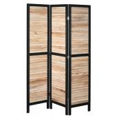 Photo NPV1590 : Black stained and natural paulownia floor screens