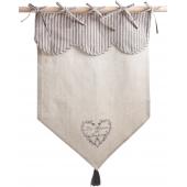 Photo NRI1860 : Curtain with grey heart design
