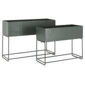 Photo NSE171S : Rectangular matt lacquered metal plant stands