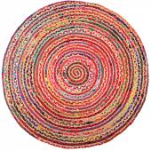 Photo NTA2030 : Round cotton and jute carpet