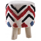 Photo NTB1880 : Cotton stool with wooden legs