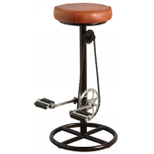 Photo NTB1950C : Metal and leather bike stool