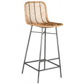 Photo NTB2260 : Rattan and metal high stool