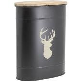 Photo NTB2470 : Metal stool and pellets basket - Deer Design