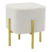 Photo NTB2610 : Square stool in teddy fabric