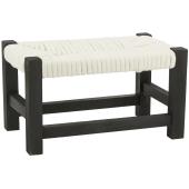 Photo NTB2930 : Stained wooden and cotton footrest