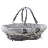 Photo PAM4740C : Lacquered willow and lacquered wood basket