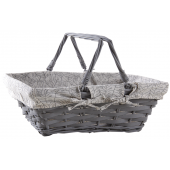 Photo PAM4770C : Lacquered willow and lacquered wood basket