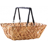 Photo PAM4840 : Wood and black lacquered willow basket