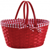 Photo PAM4850C : Panier bambou teinté rouge