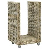 Photo PBU2250 : Pulut rattan log holder on wheels