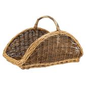 Photo PBU2620 : Panier à bûches en osier brut et buff