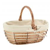 Photo PMA5160J : Oval ppenwork willow and jute basket