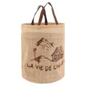 Photo SBU1470 : Sac à bûches en jute naturel