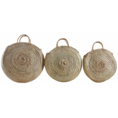 Photo SFA317S : Round palm leaf handbags