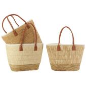 Photo SFA4450C : Sac en jonc de mer et papier.