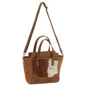 Photo SFA4560C : Leather and cowhide bag