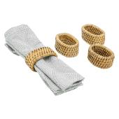 Photo TRS125S : Set of 4 rattan napkin rings