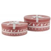 Photo VBT330S : Cardboard rounded boxes - Christmas Jacquard