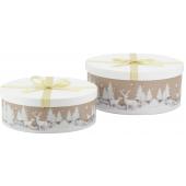 Photo VBT331S : Cardboard rounded boxes - Deers design