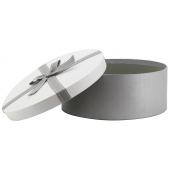 Photo VBT3381 : Grey cardboard round box with knot