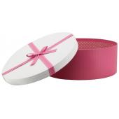 Photo VBT3392 : Pink cardboard round box with knot - Big size