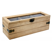 Photo VCP1270V : Wooden and glass tea box, 3 compartments, Moments de bonheur et de gourmandise 