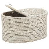 Photo VRA1400 : Rangement pour papier toilettes en rotin