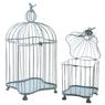 Cages en métal bleu antique