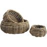 Grey pulut rattan round bowl baskets