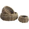 Corbeilles boules en poelet gris