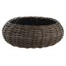 Round grey pulut rattan baskets