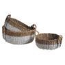 Round seagrass baskets